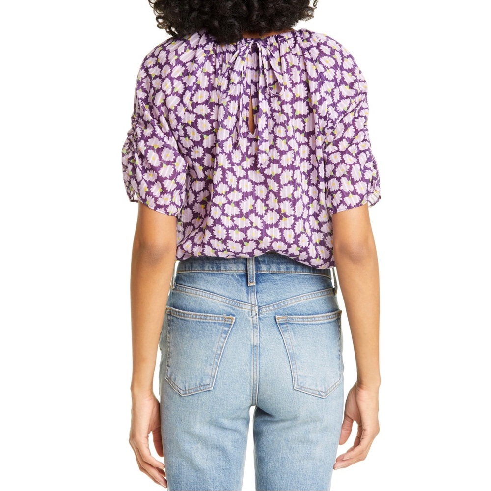 new Kate Spade ♤ Tie Back Top ♤ Pansy Sunny Bloom - Picture 2 of 16